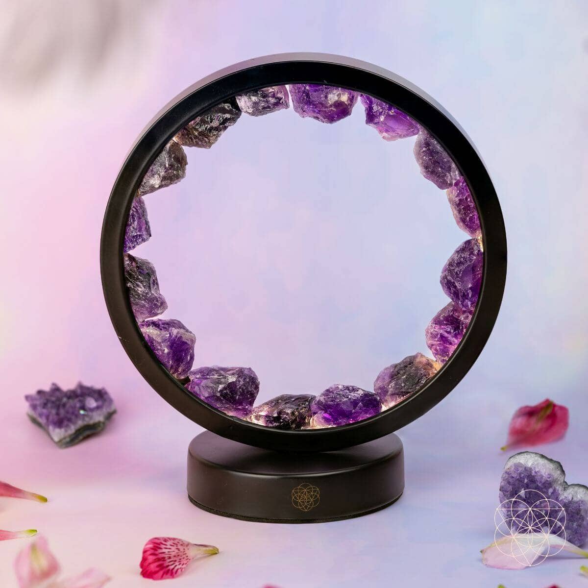 I Am At Peace - Spiritual Protection Amethyst Lamp