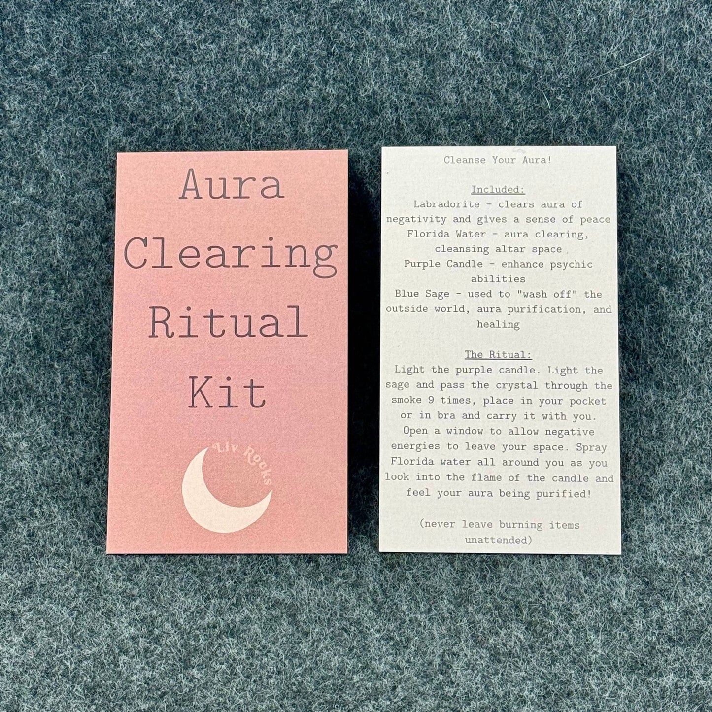 Aura Clearing Ritual Kit | Crystal + Smudge Set