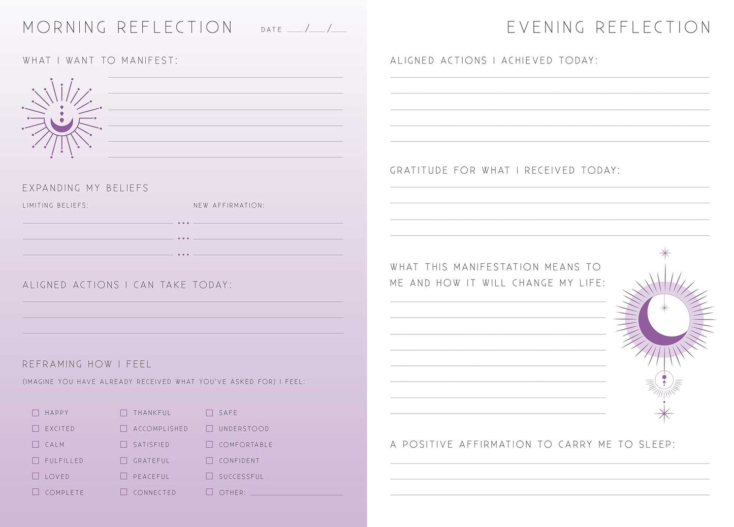 Manifesting: A Day and Night Reflection Journal