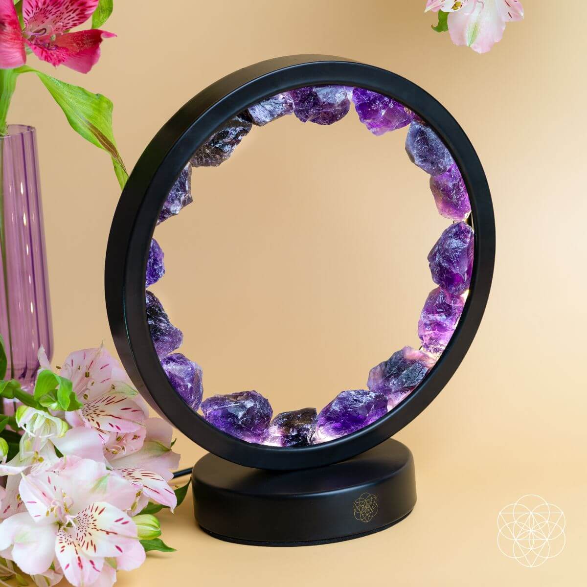 I Am At Peace - Spiritual Protection Amethyst Lamp