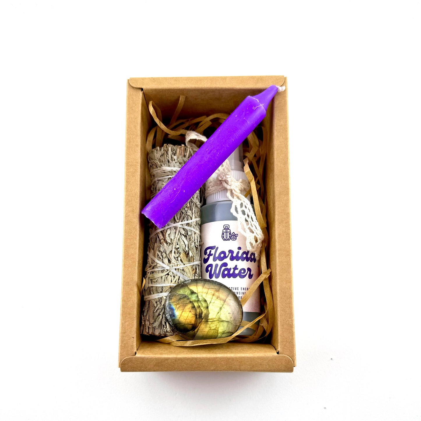Aura Clearing Ritual Kit | Crystal + Smudge Set