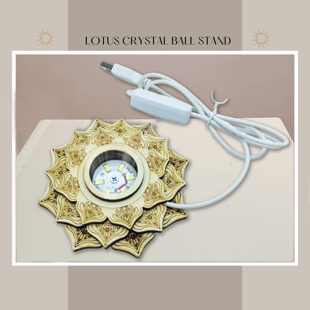 USB Lotus Crystal Ball Stand