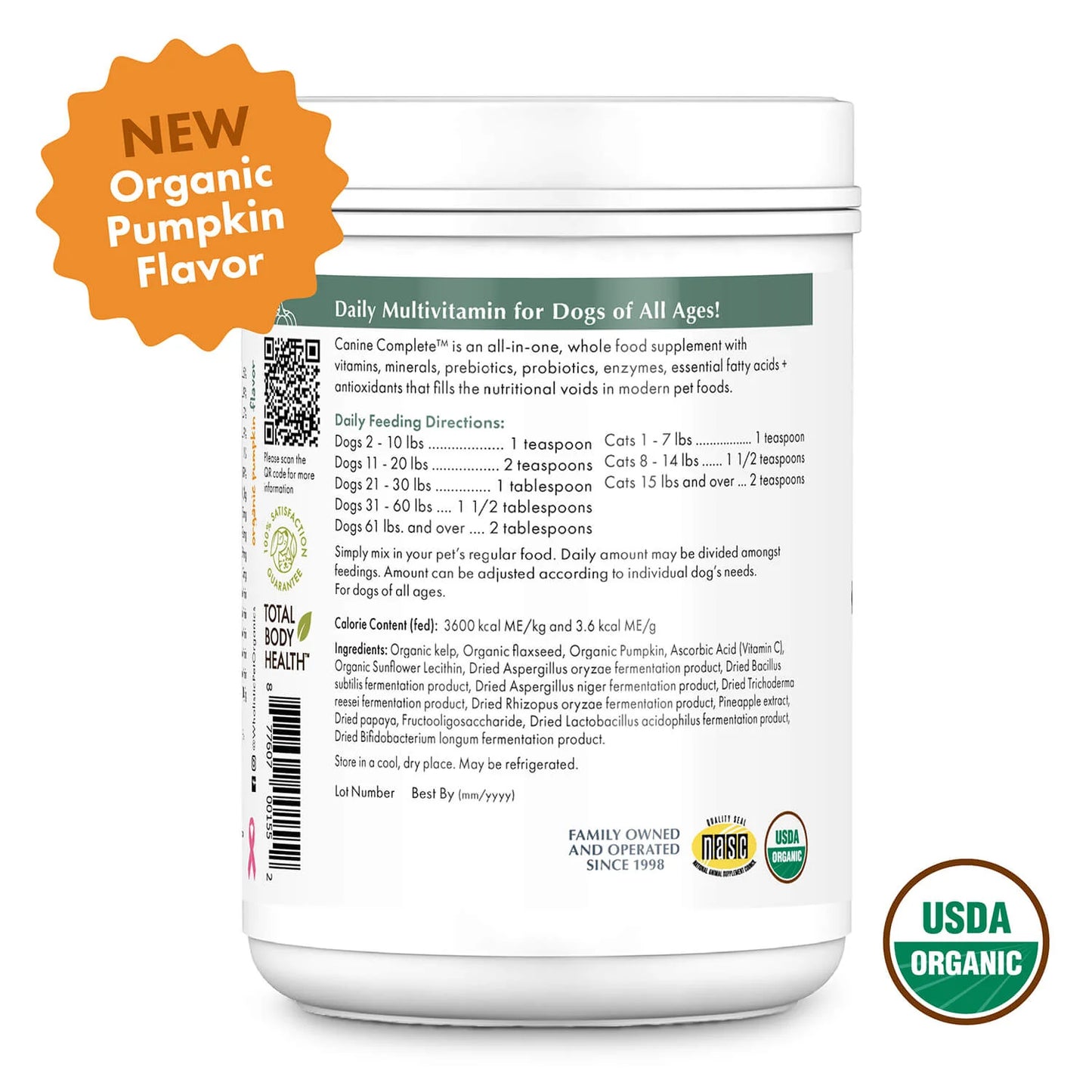 Canine Complete™ Organic Pumpkin Flavor