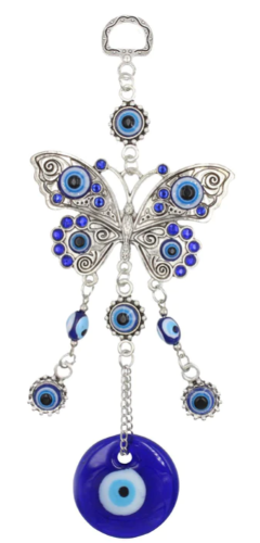 Lucky Butterfly Evil Eye Amulet Wall Hanger